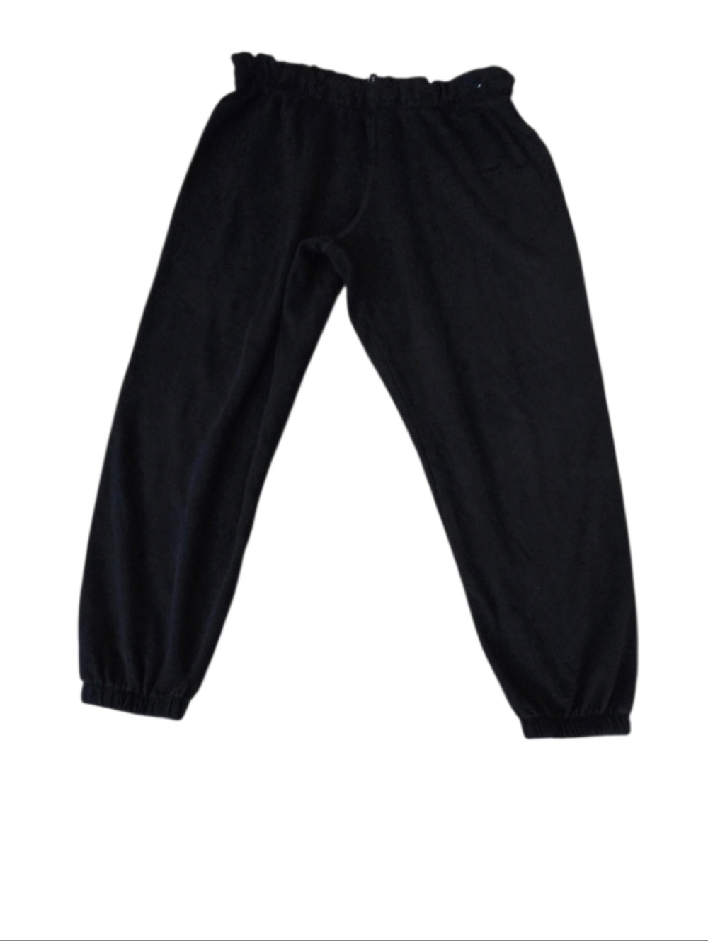 Women's Black Elastic Waist And Cuffs, Joggers. XL